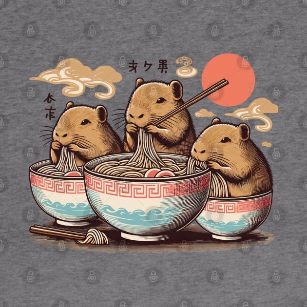 Cute Capybara Ramen by Trendsdk